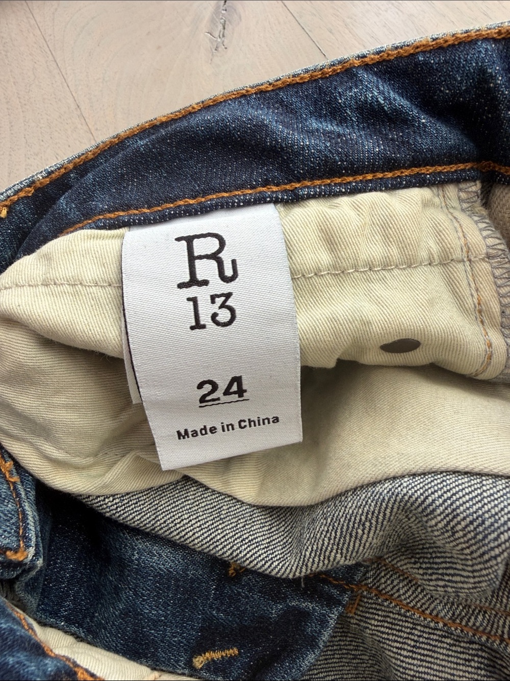 Women’s Overflow Boy Flared Blue Denim Jeans - Picture 2 of 5